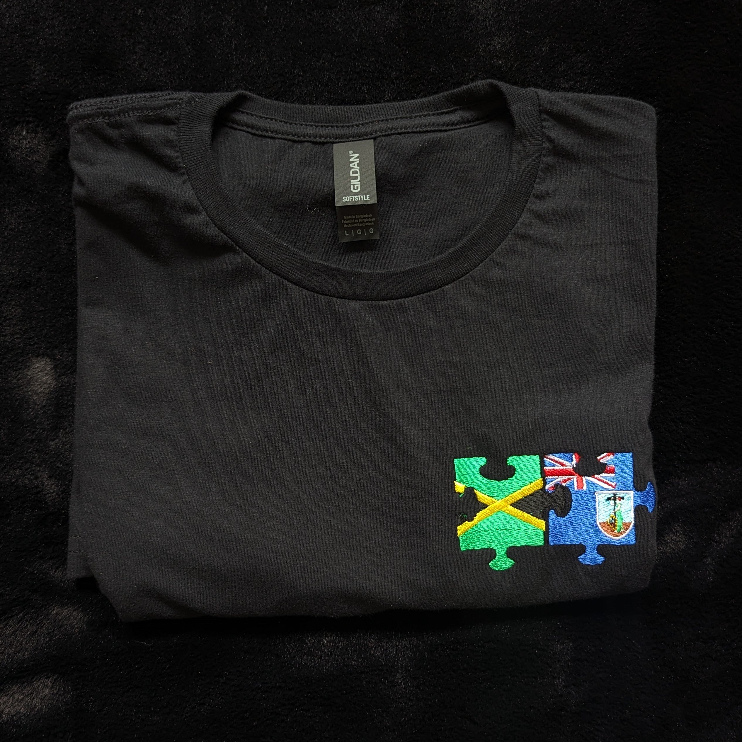 Custom Puzzled Embroidered Short Sleeve T-Shirt – Tee's Caribbean