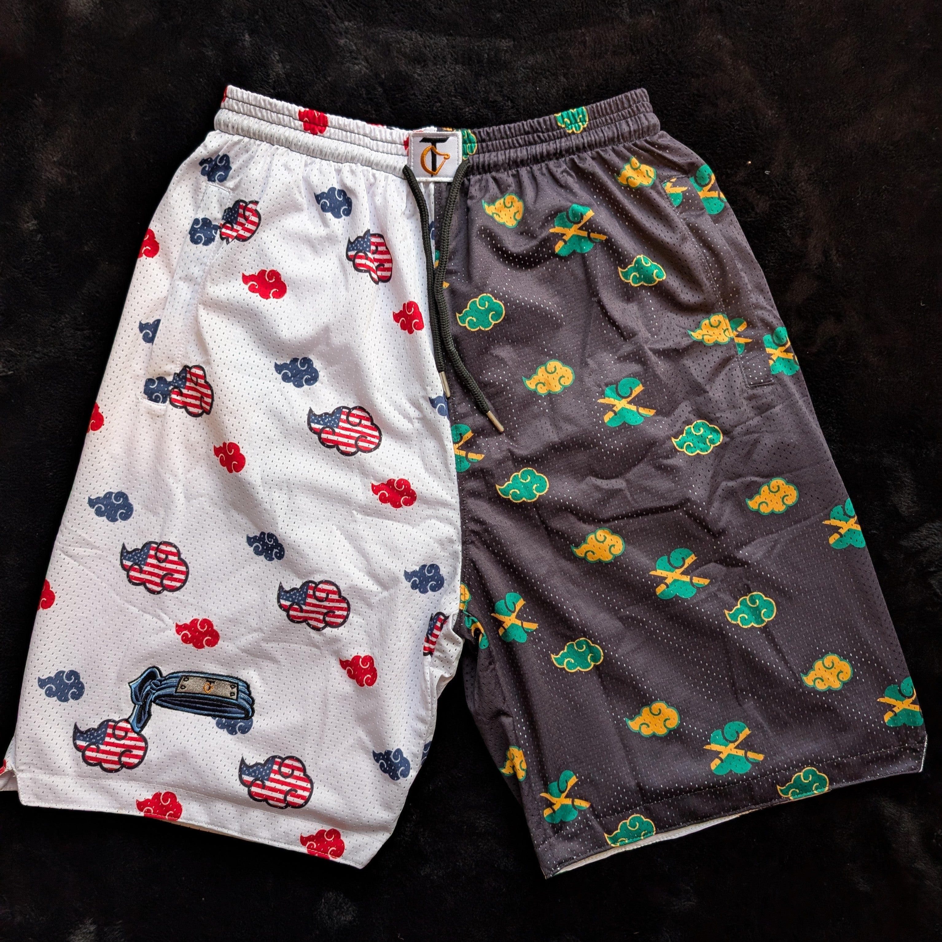 Jamaica Akatsuki Cloud All-Over-Print Mesh Shorts