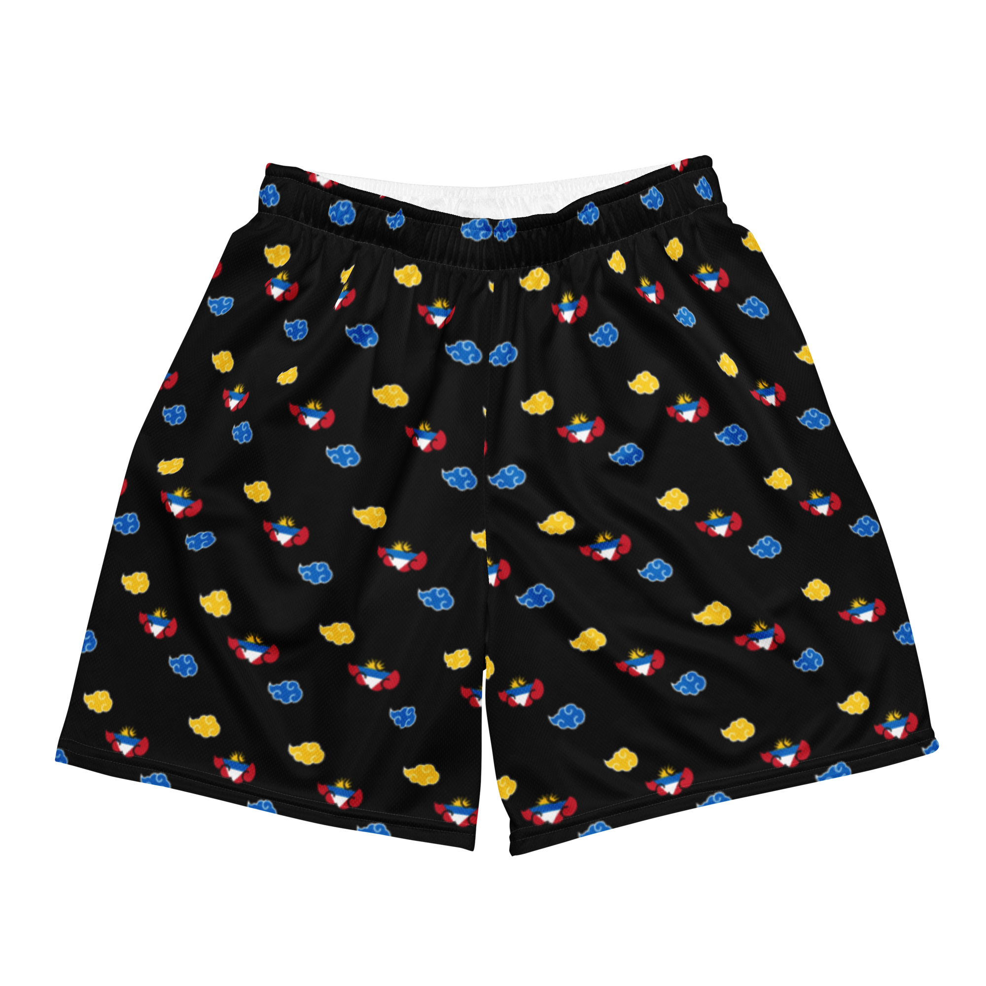 Antigua Akatsuki Cloud All-Over-Print Mesh Shorts
