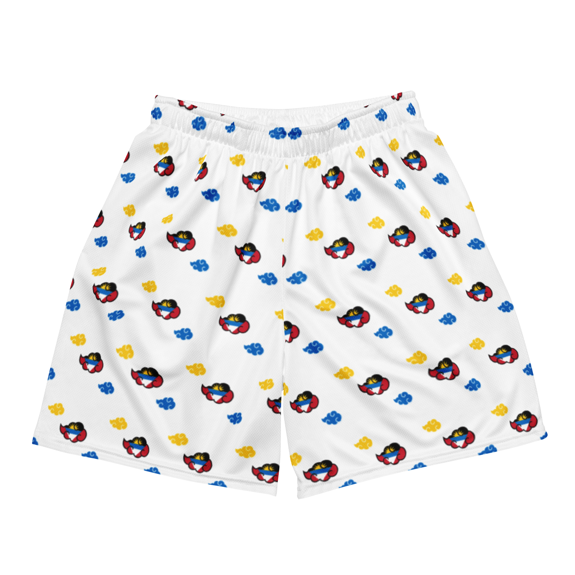 Antigua Akatsuki Cloud All-Over-Print Mesh Shorts