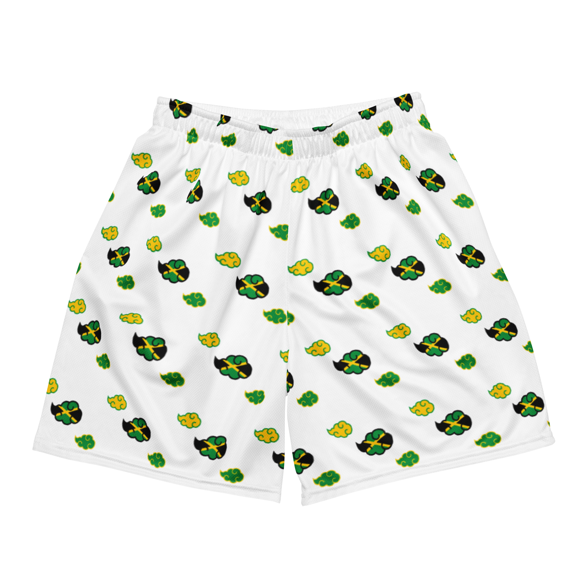 Jamaica Akatsuki Cloud All-Over-Print Mesh Shorts
