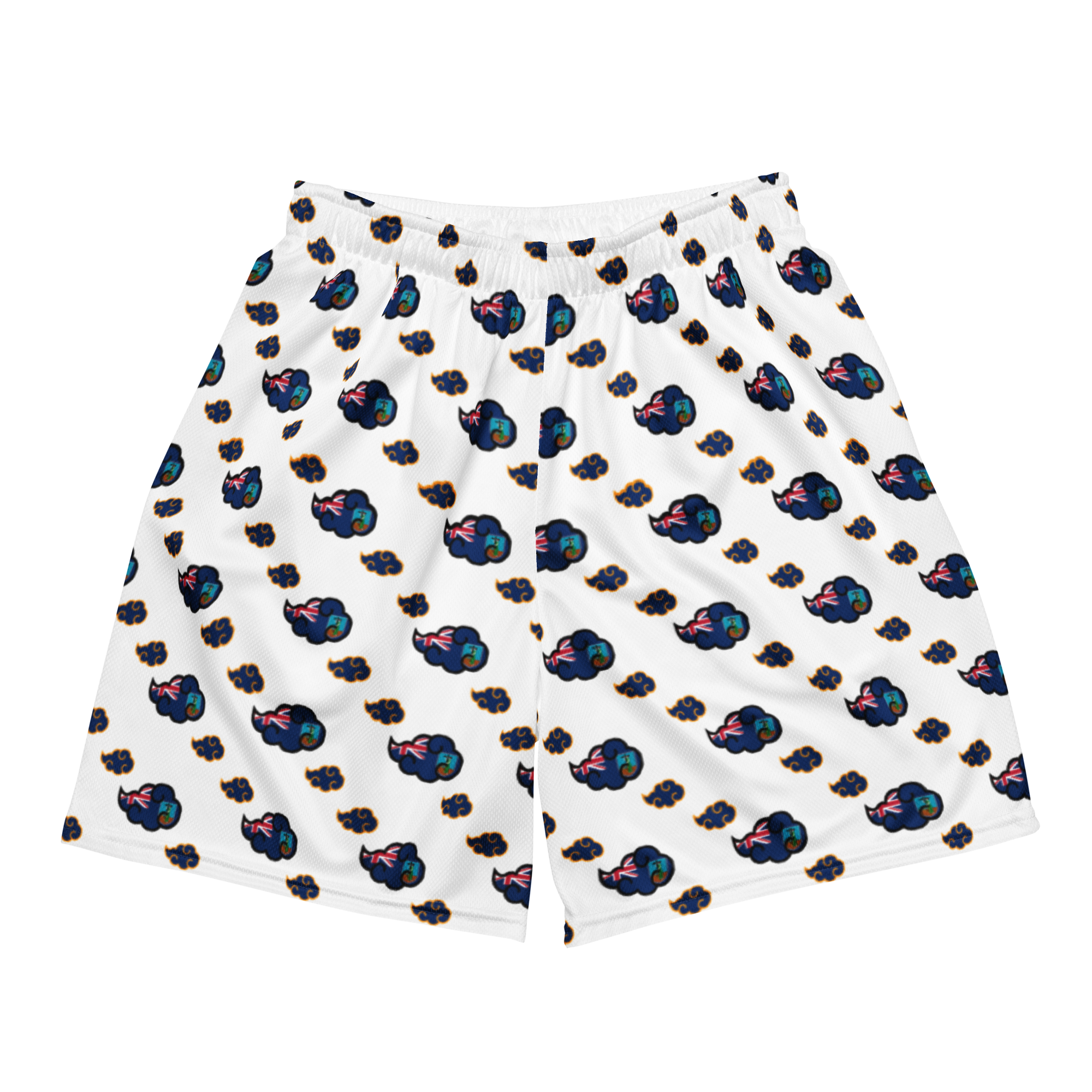 Montserrat Akatsuki Cloud All-Over-Print Mesh Shorts