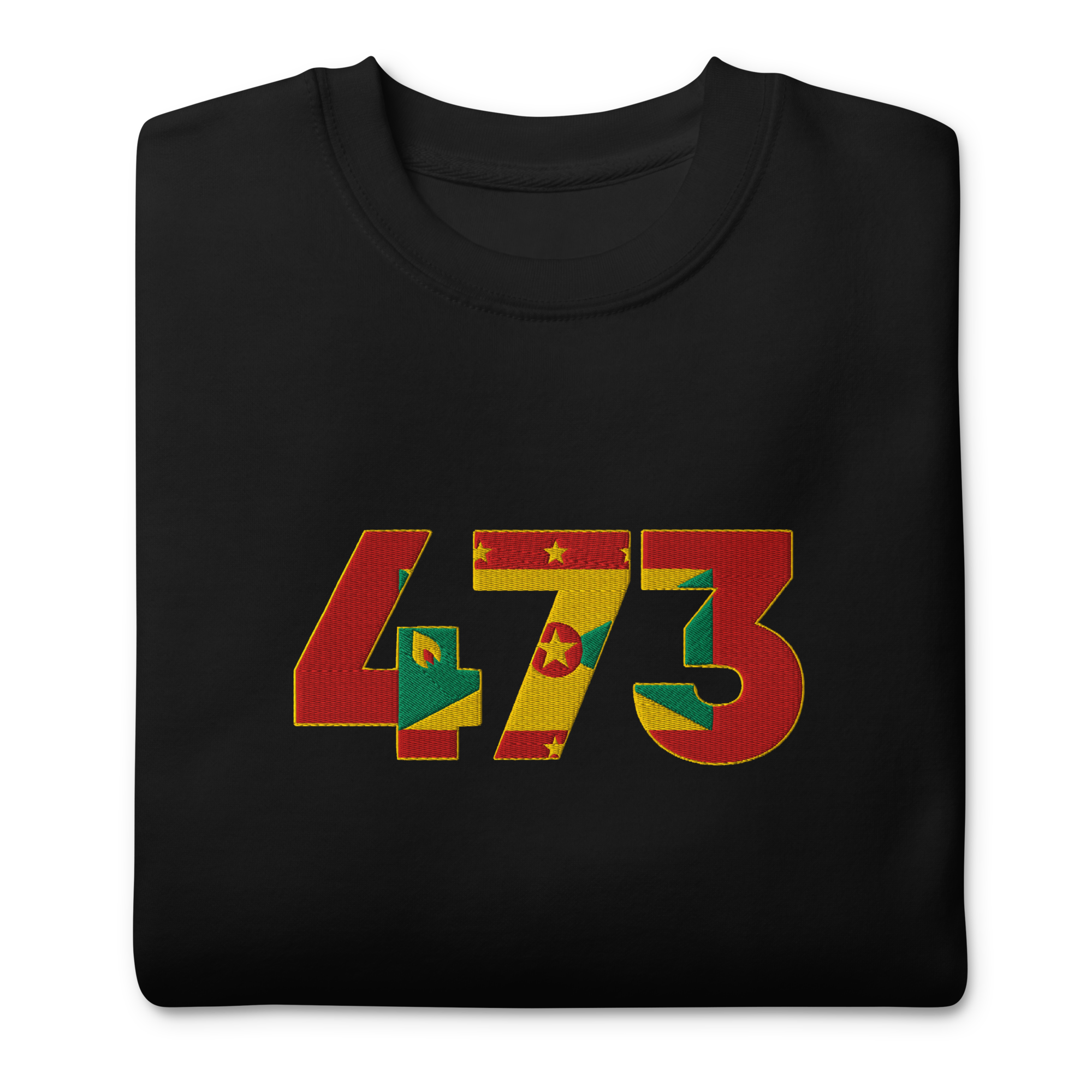 Grenada Dial Code (+473) Embroidered T-Shirt