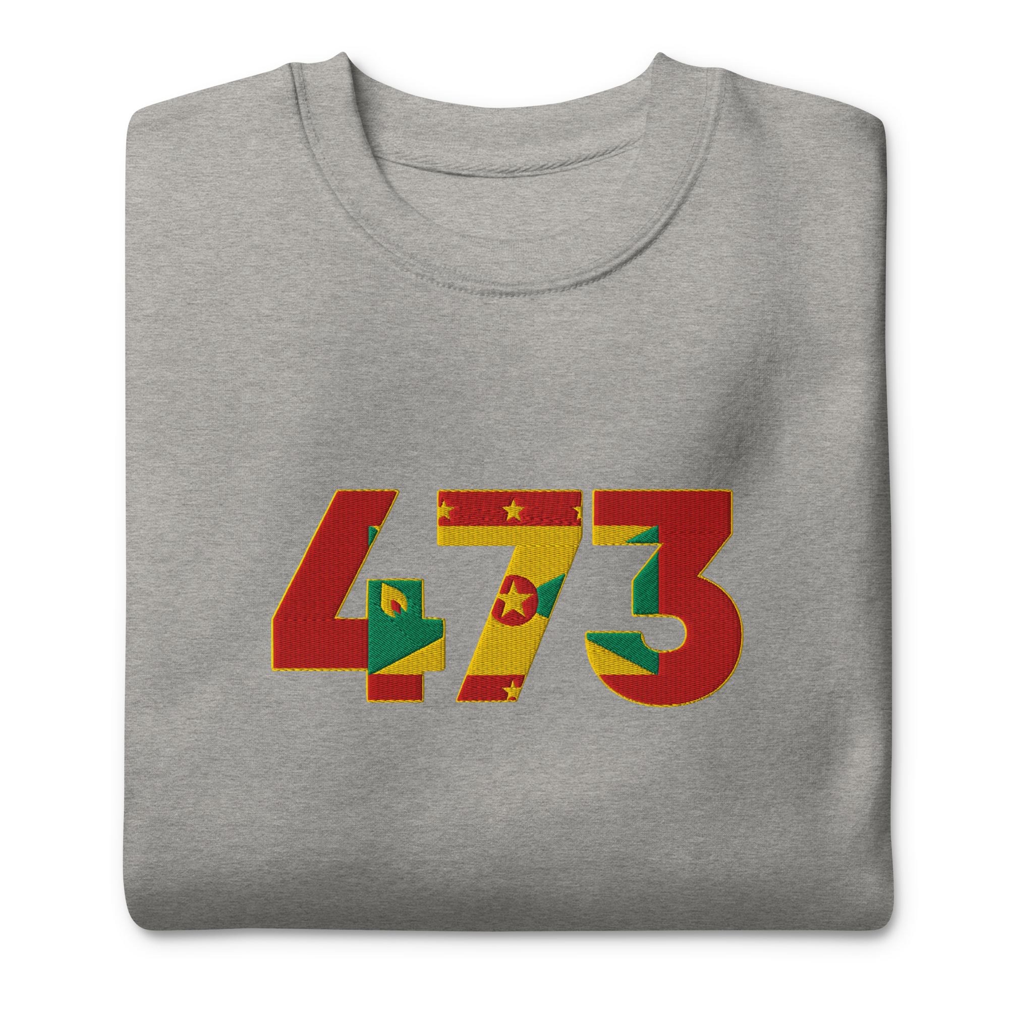 Grenada Dial Code (+473) Embroidered T-Shirt
