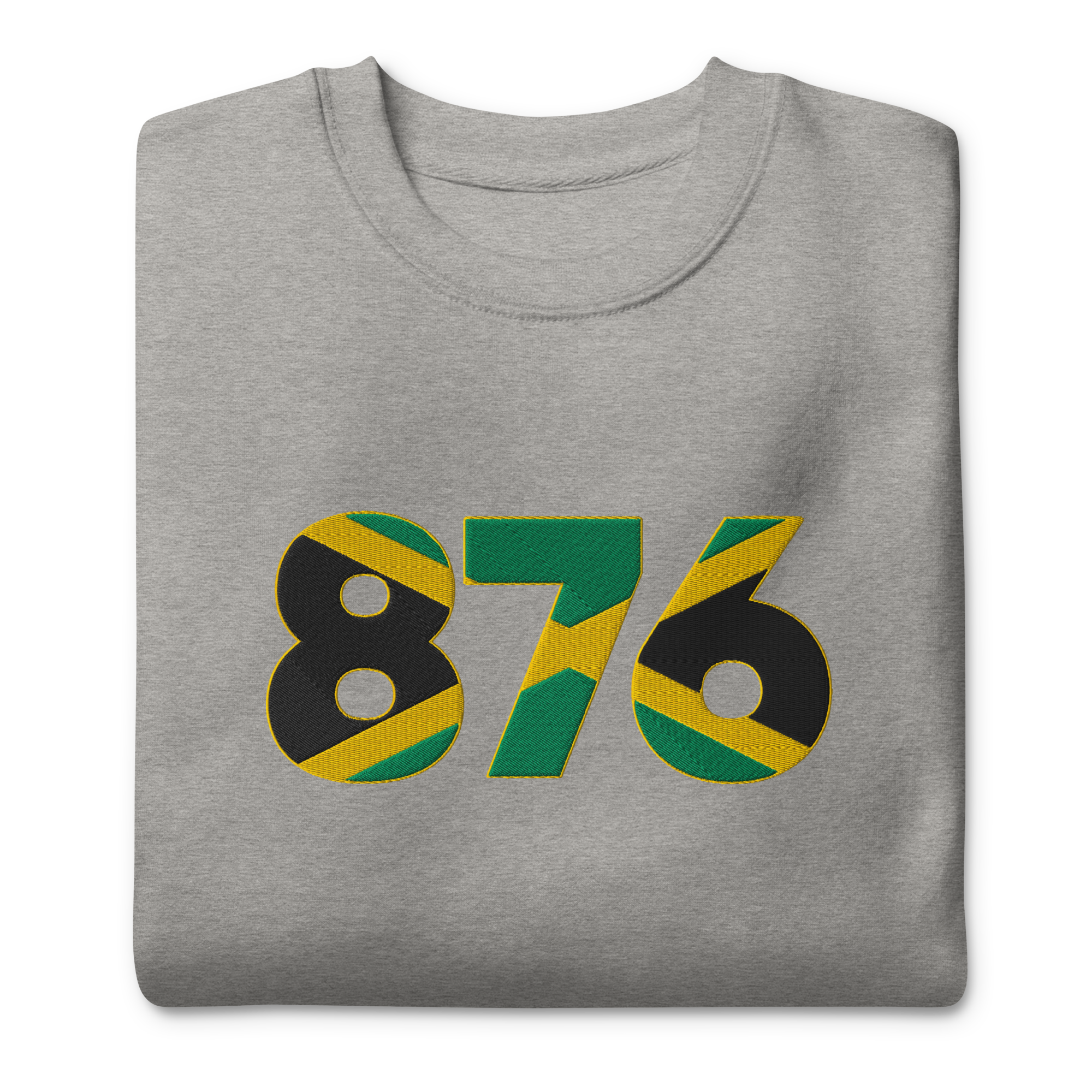 Jamaica Dial Code (+876) Embroidered T-Shirt