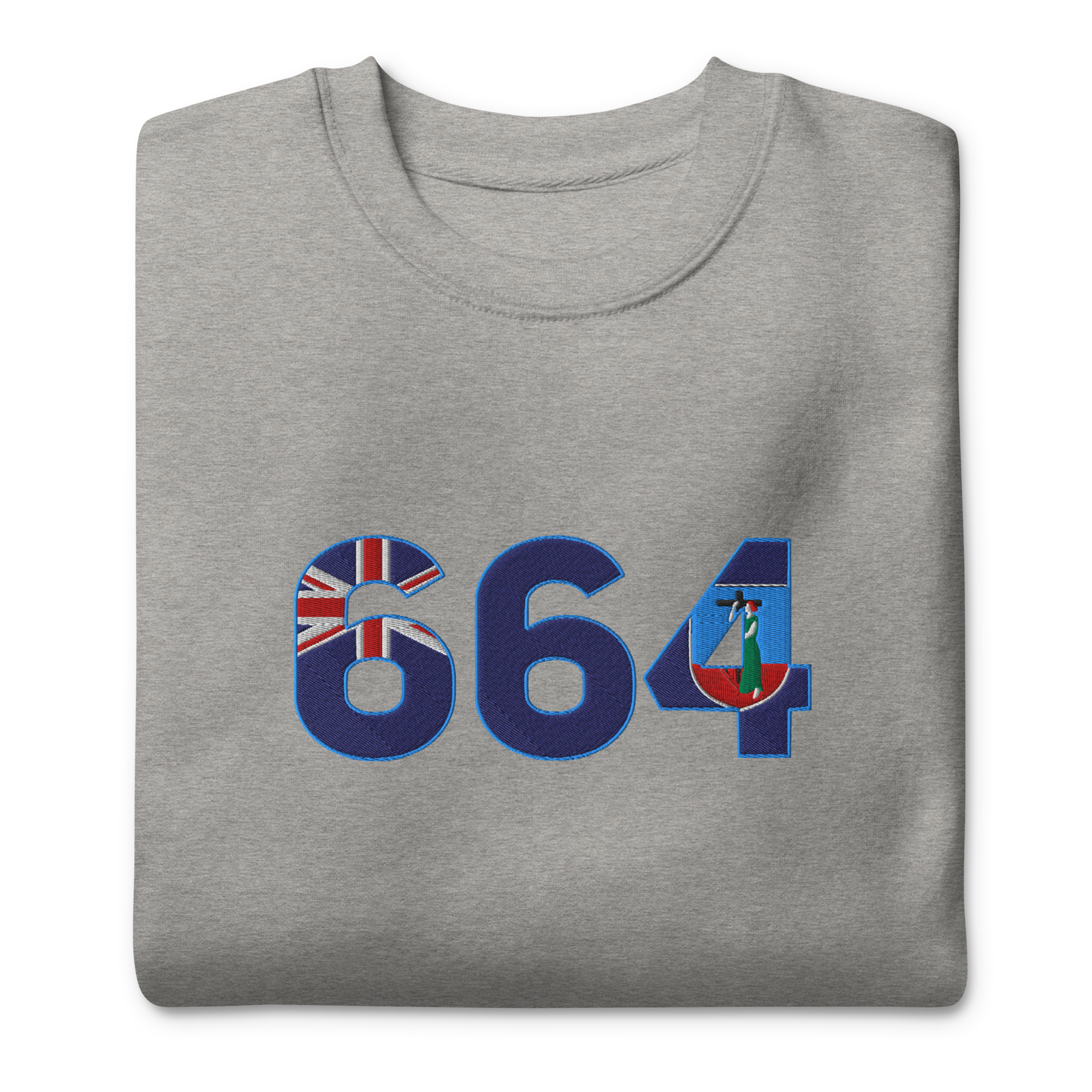 Montserrat Dial Code (+664) Embroidered T-Shirt