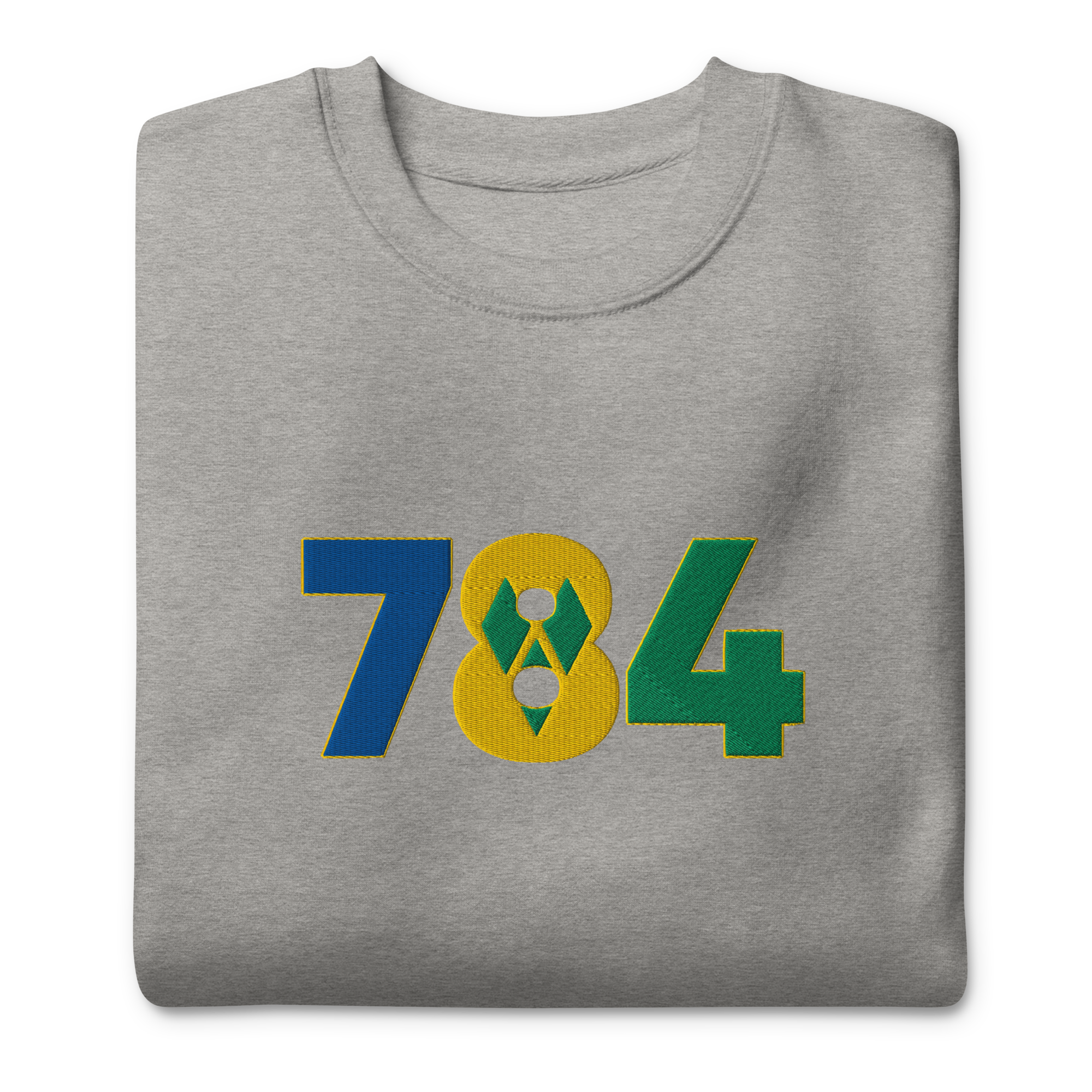 St Vincent Dial Code (+784) Embroidered T-Shirt