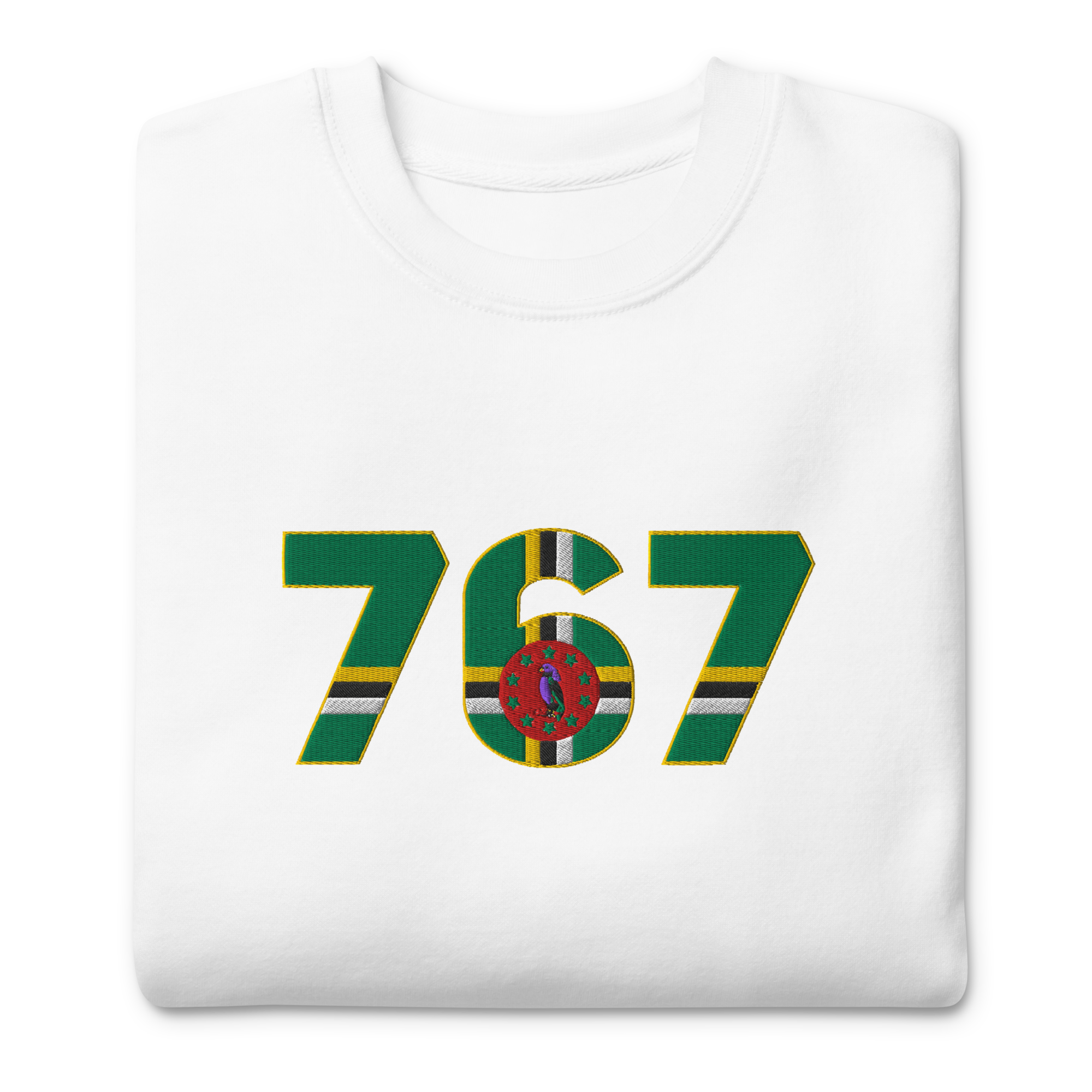 Dominica Dial Code (+767) Embroidered T-Shirt