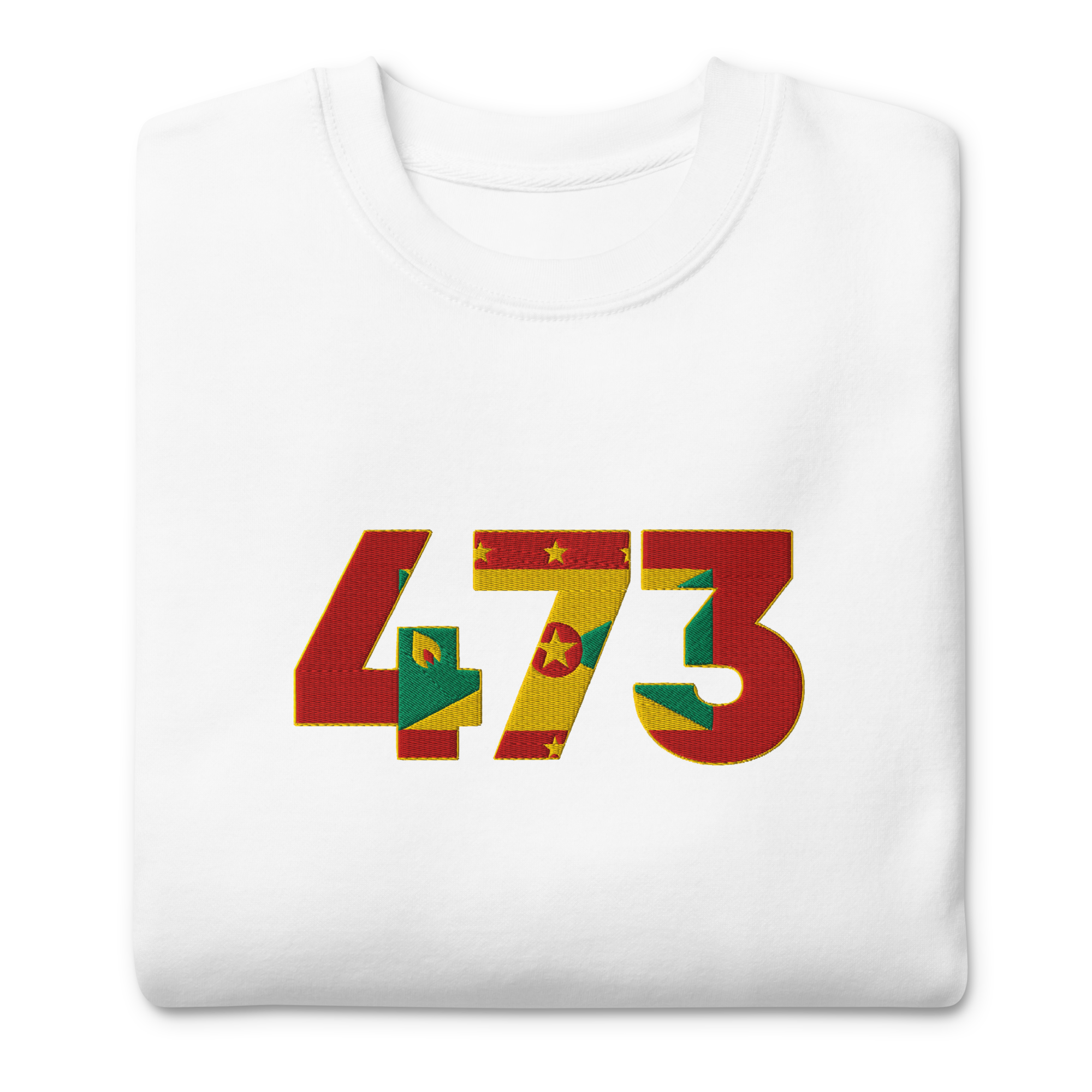 Grenada Dial Code (+473) Embroidered T-Shirt