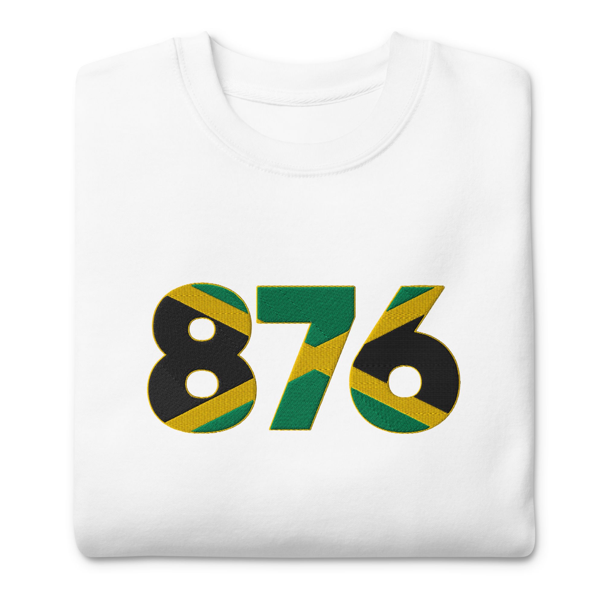 Jamaica Dial Code (+876) Embroidered T-Shirt