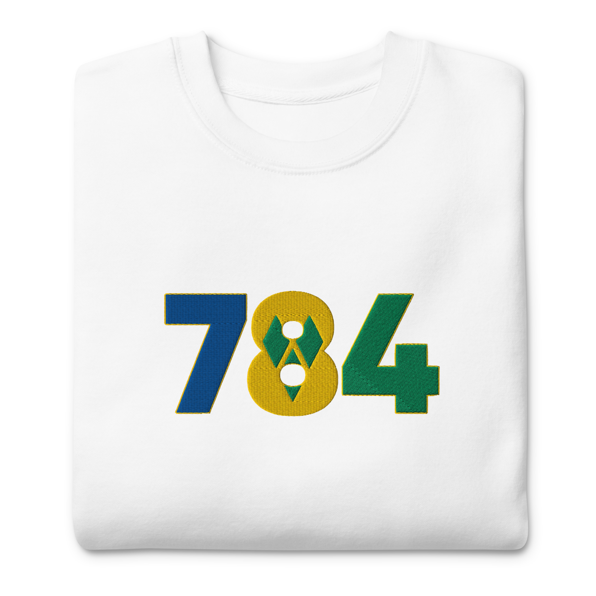 St Vincent Dial Code (+784) Embroidered T-Shirt