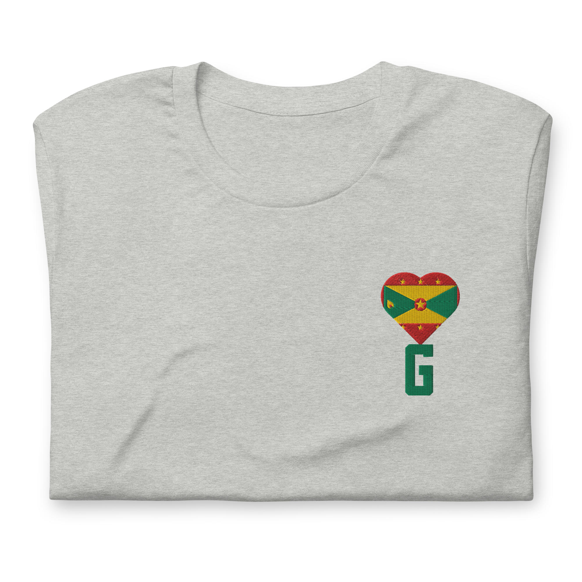 Grenada Flag Heart T-Shirt