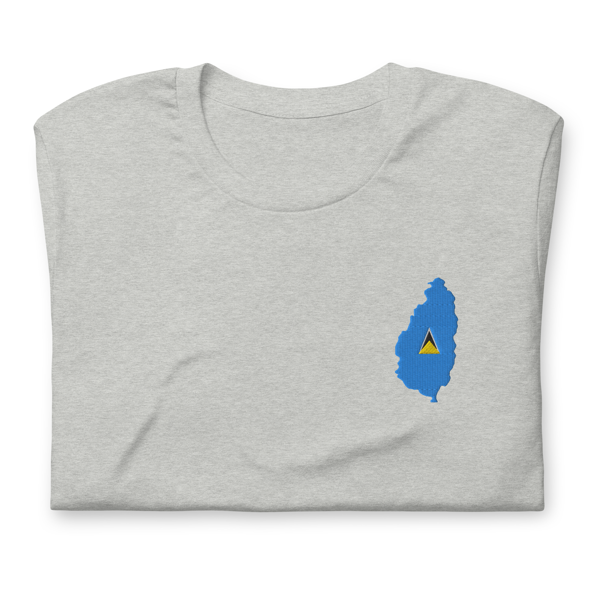 St. Lucia Island Embroidered T-Shirt