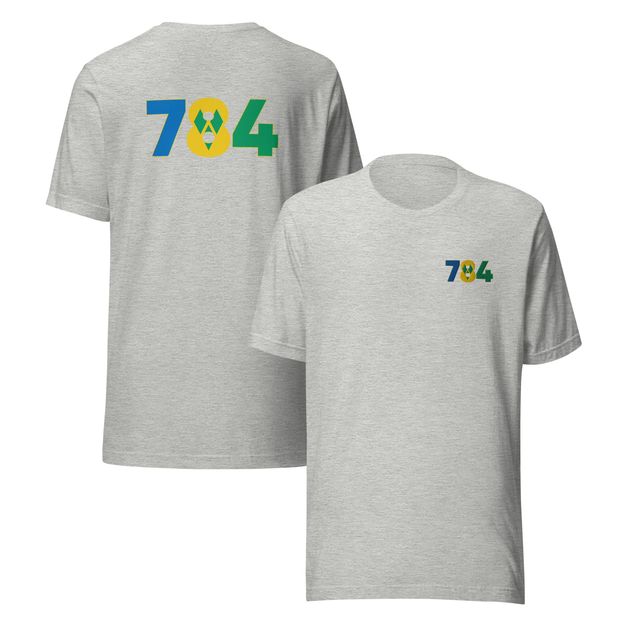 St Vincent Dial Code (+784) Embroidered T-Shirt