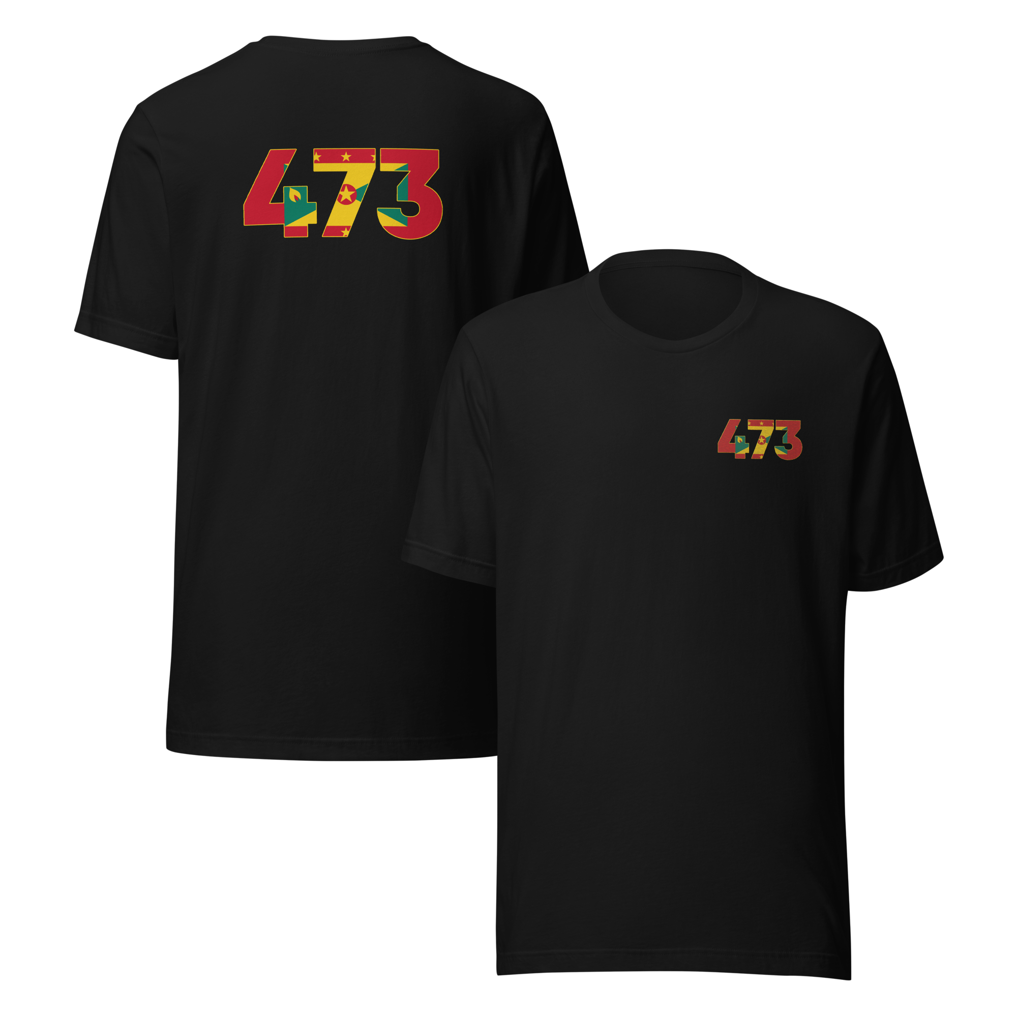 Grenada Dial Code (+473) Embroidered T-Shirt