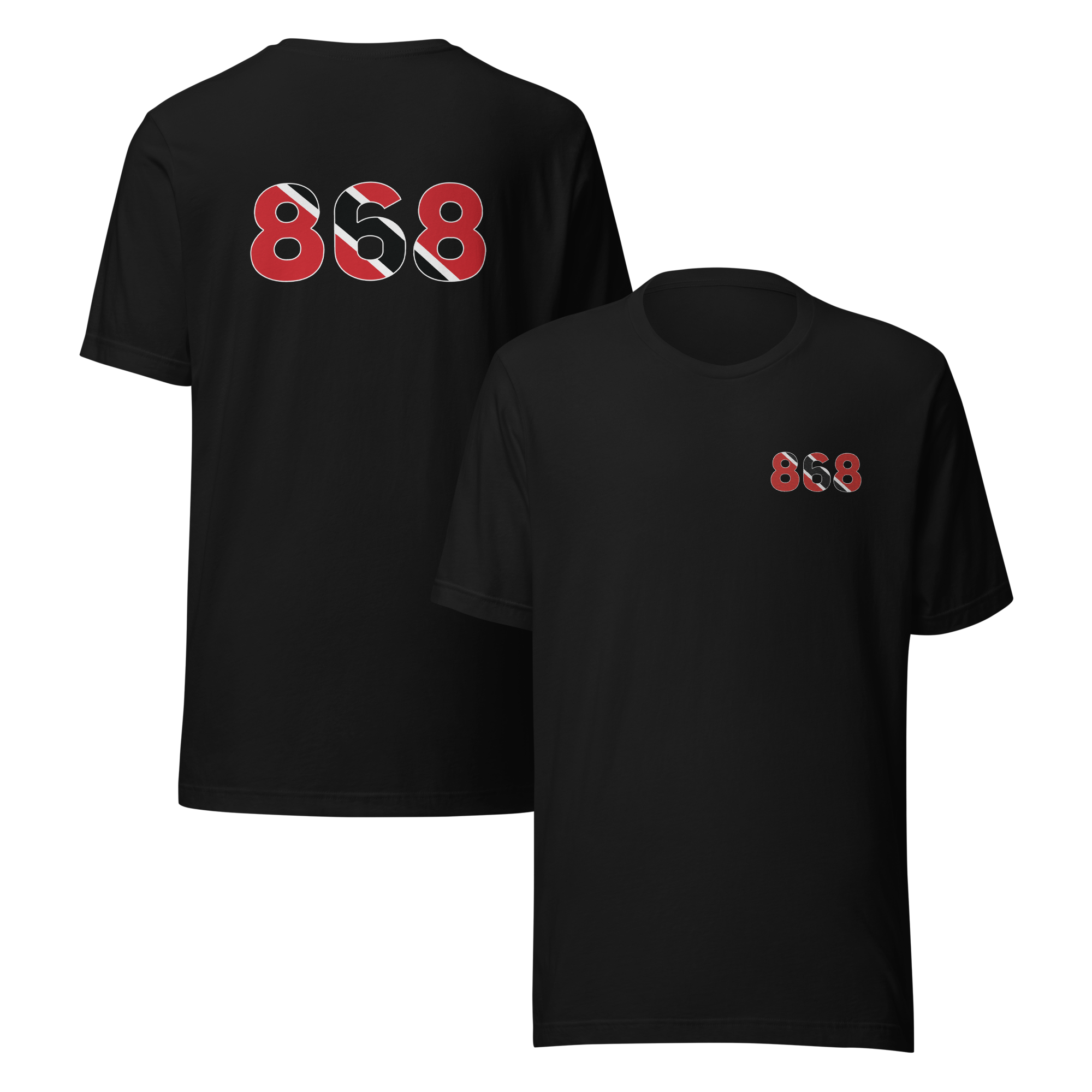 Trinidad & Tobago Dial Code (+868) Embroidered T-Shirt