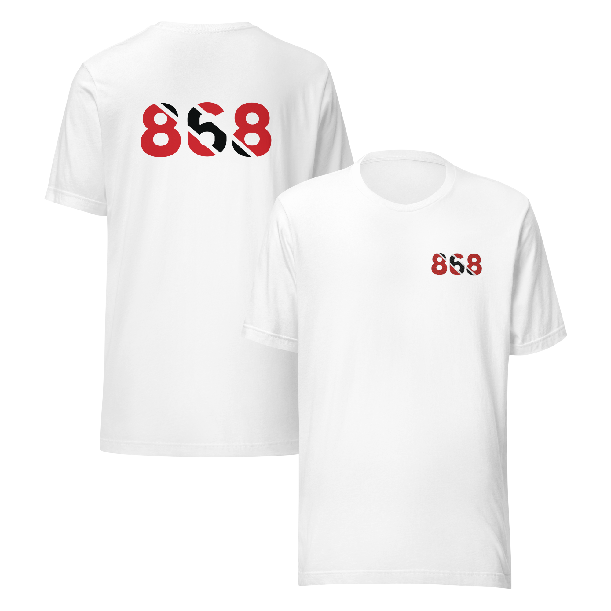 Trinidad & Tobago Dial Code (+868) Embroidered T-Shirt