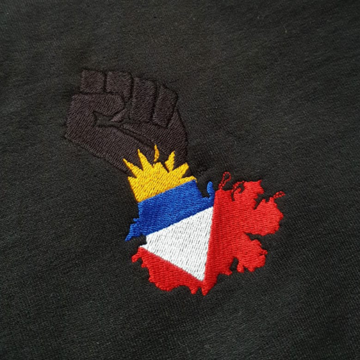 Antigua Power Fist Embroidered T-Shirt