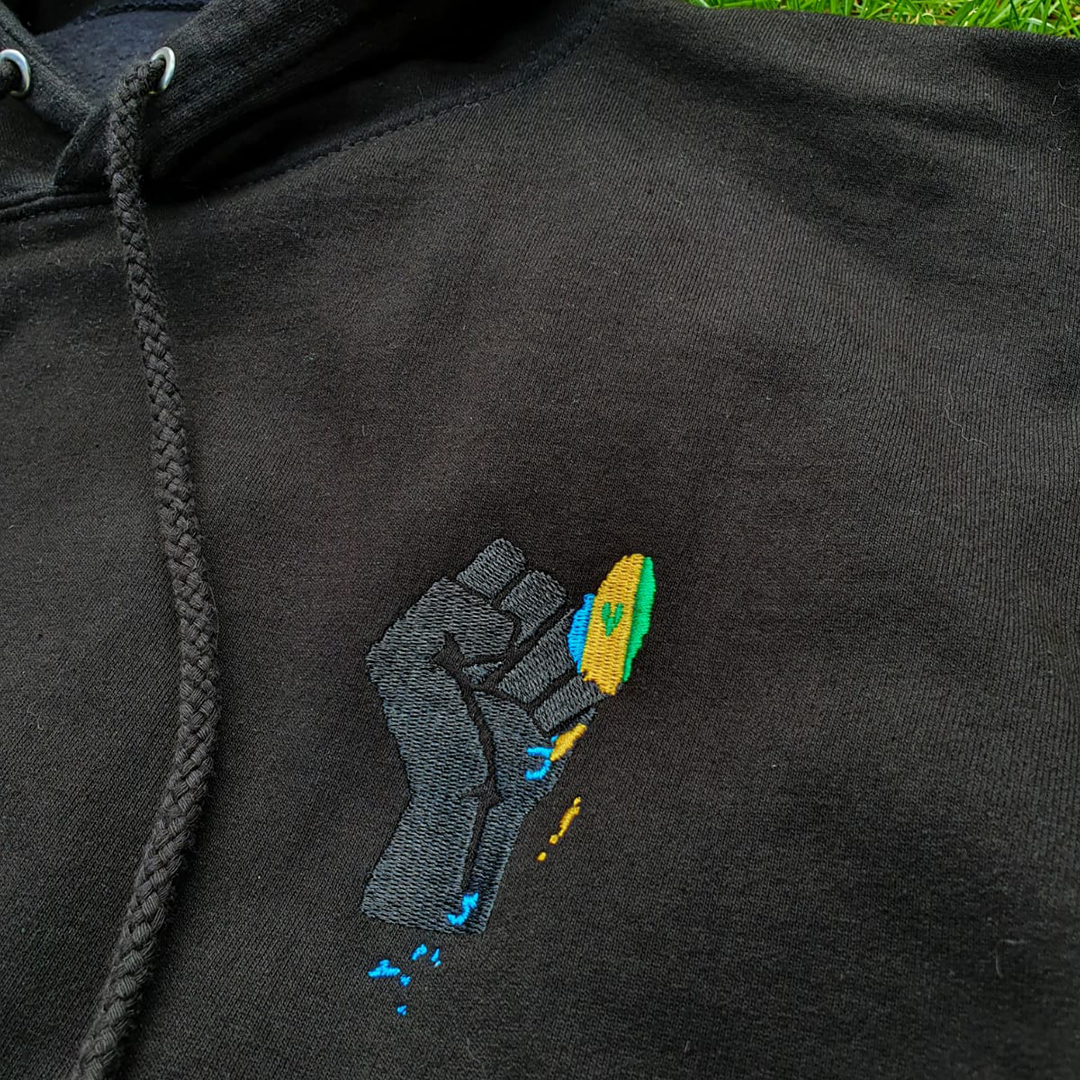 St. Vincent Power Fist Embroidered Hoodie