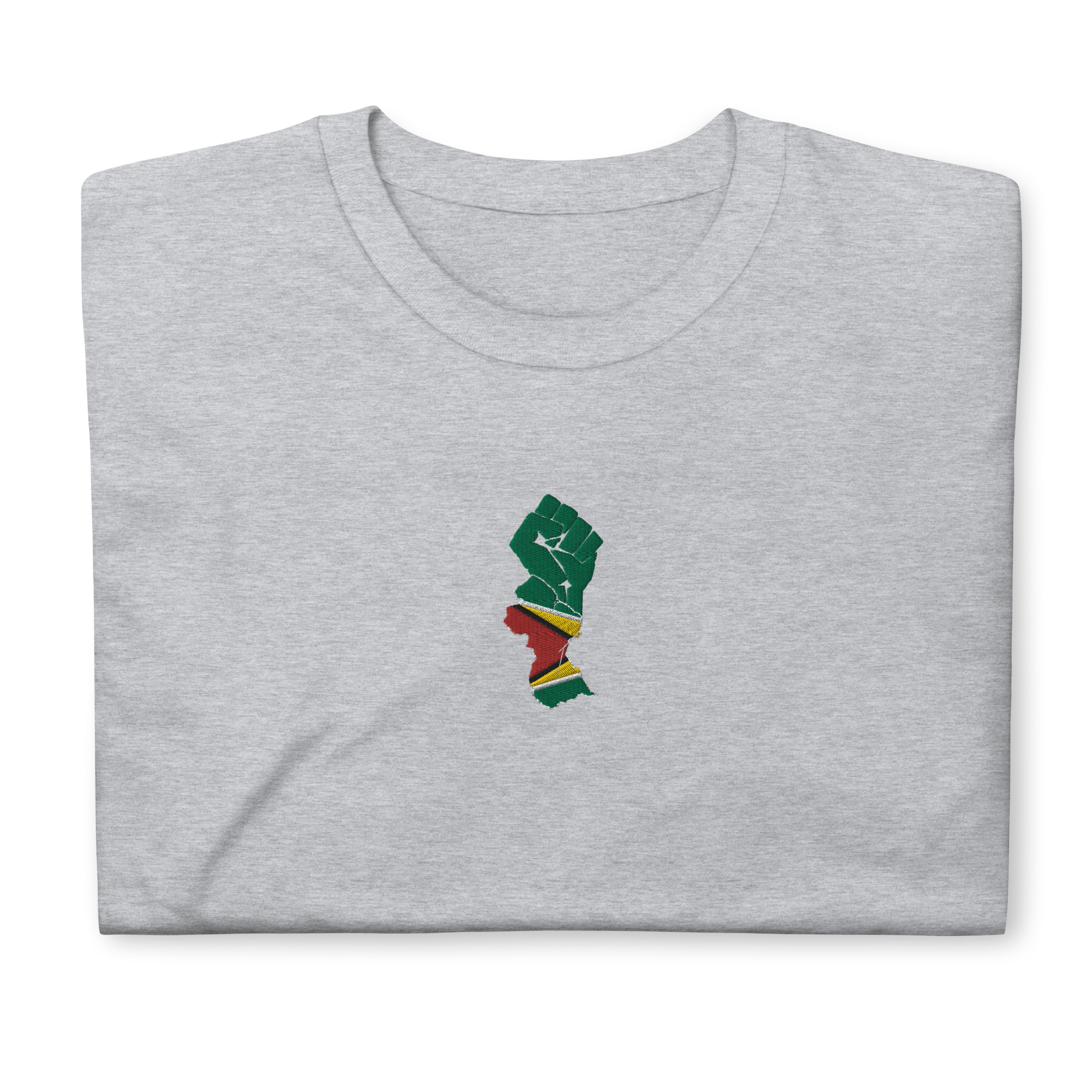 Guyana Power Fist Embroidered T-Shirt
