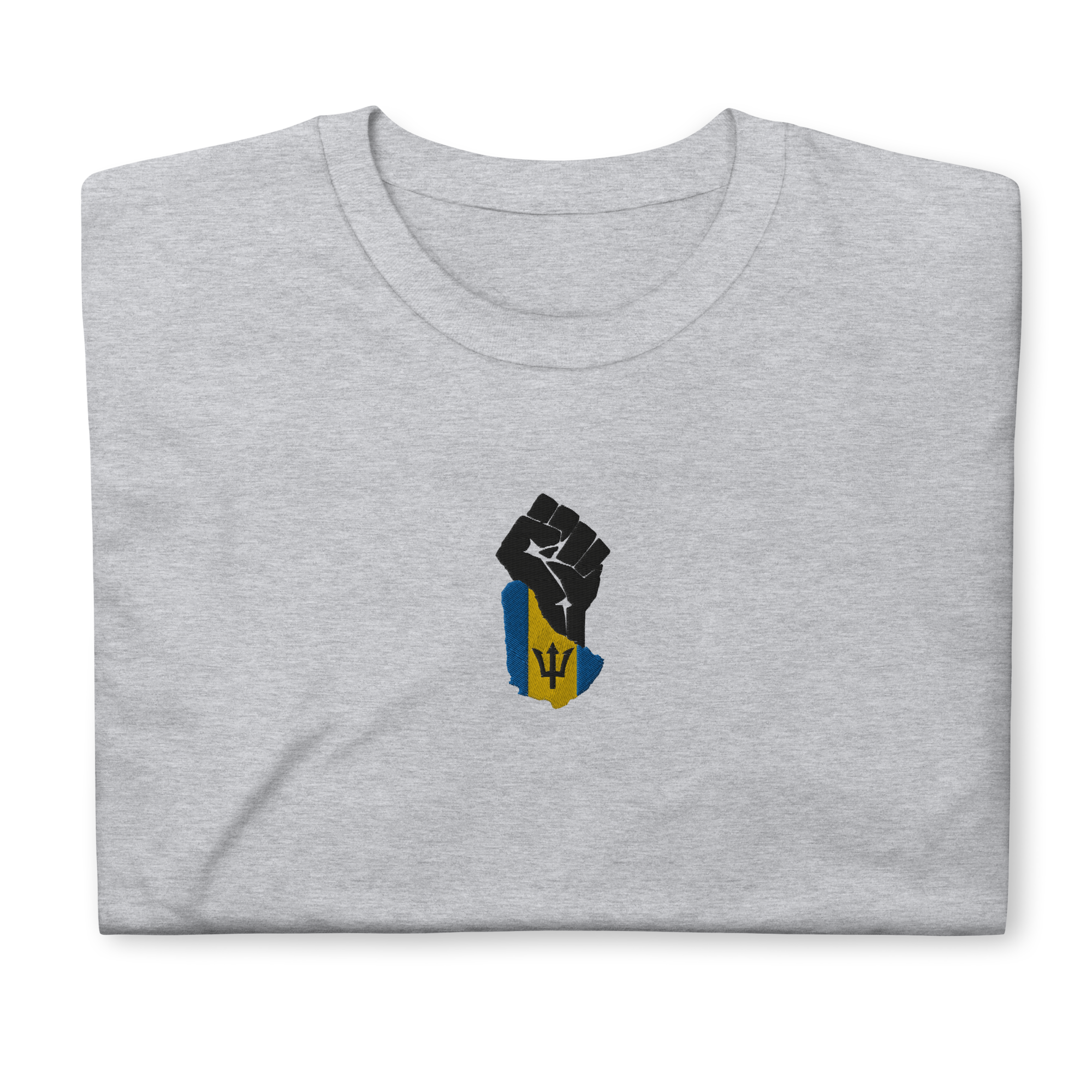 Barbados Power Fist Embroidered T-Shirt