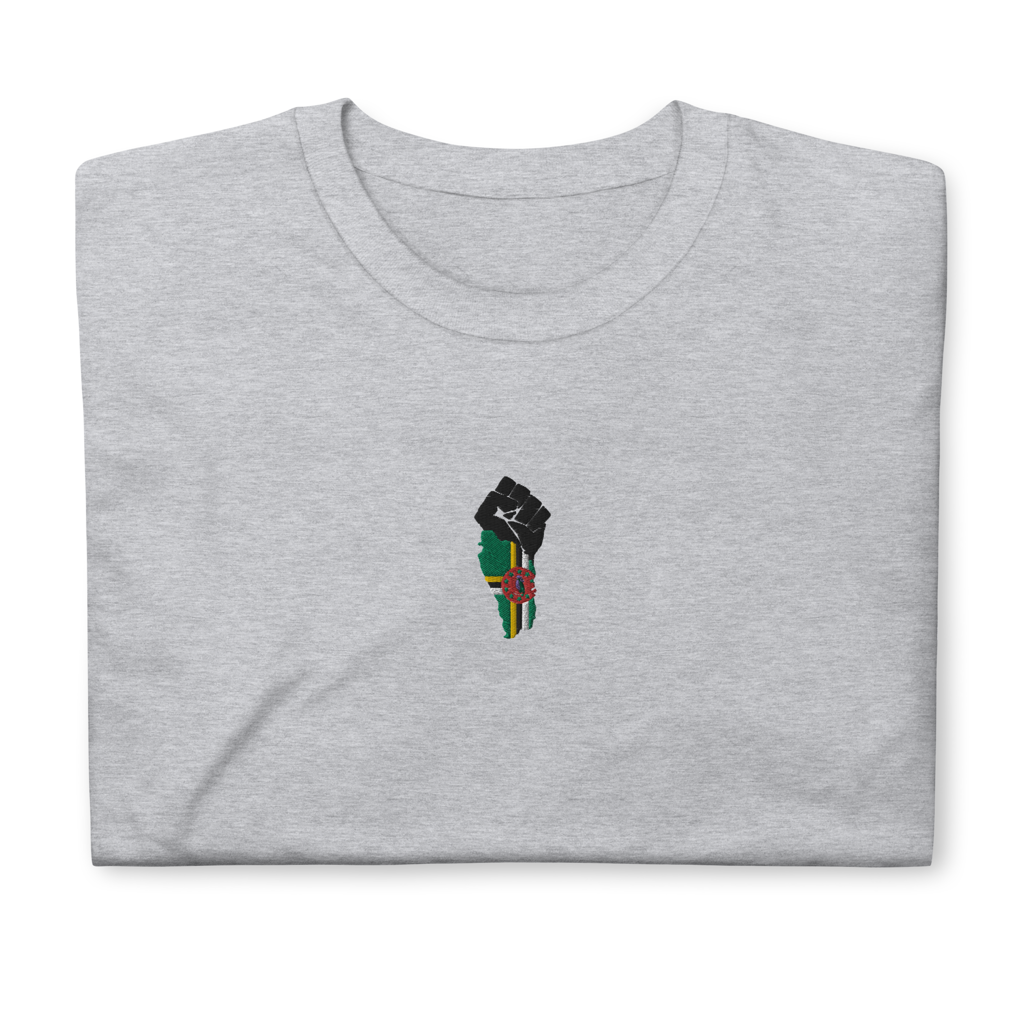 Dominica Power Fist Embroidered T-Shirt