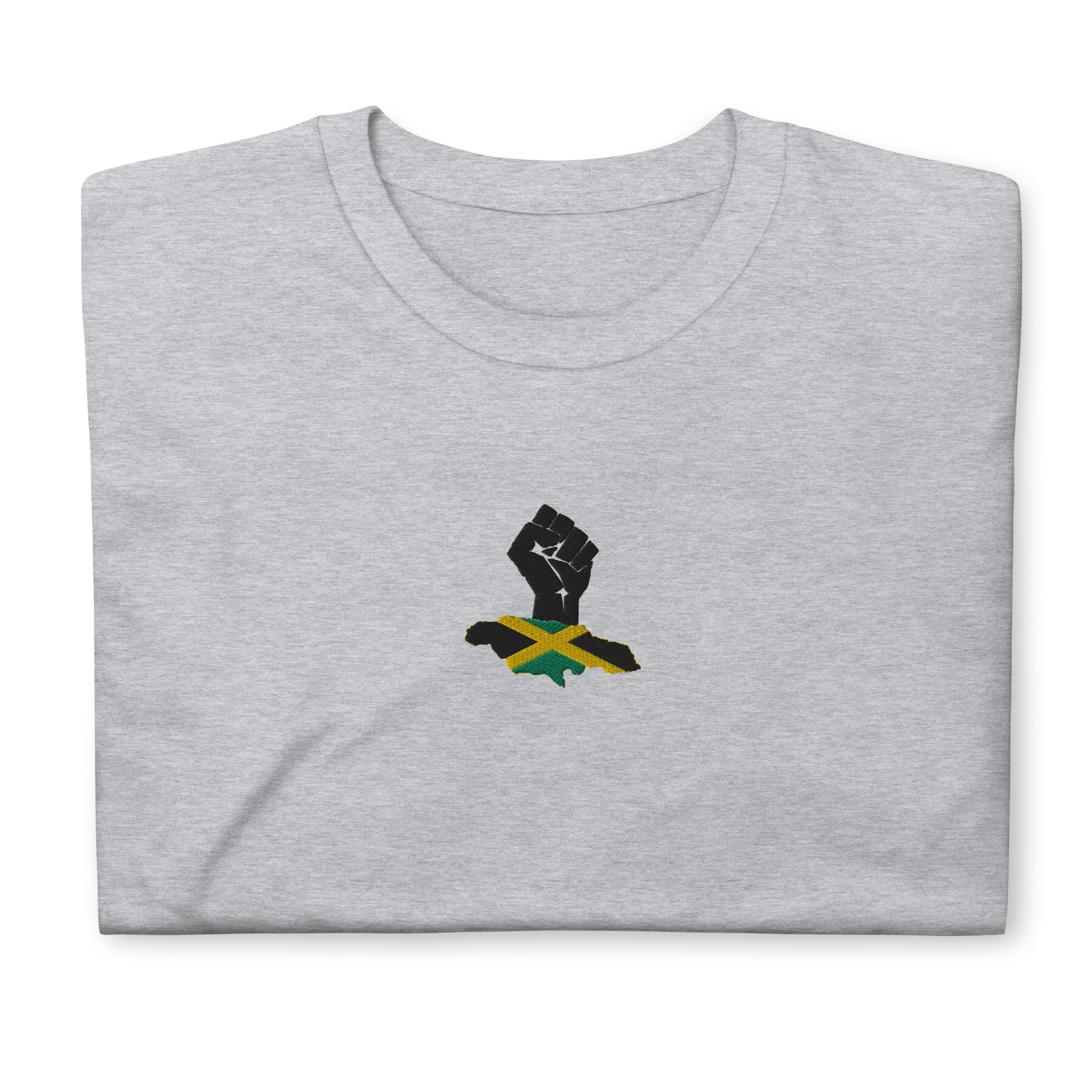 Jamaica Power Fist Embroidered T-Shirt