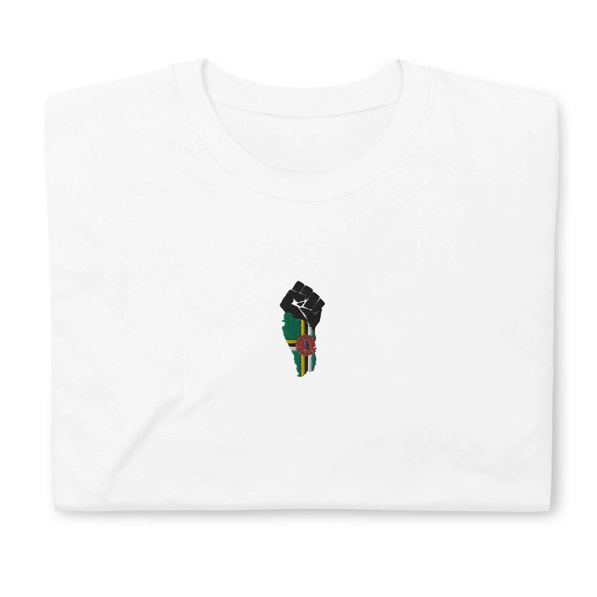Dominica Power Fist Embroidered T-Shirt