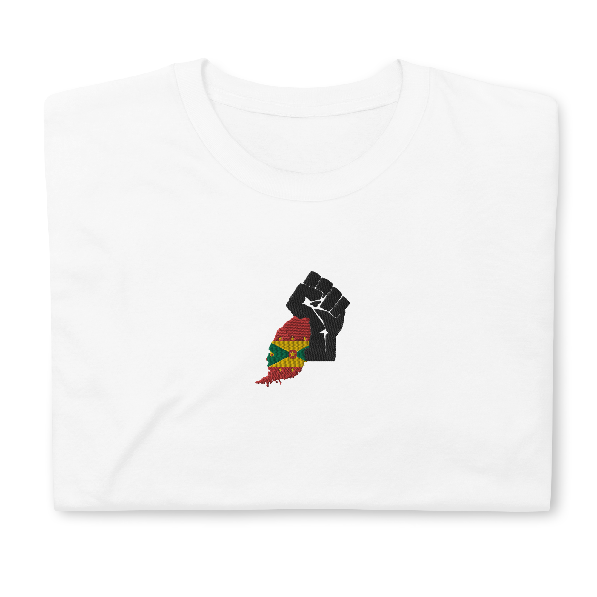 Grenada Power Fist Embroidered T-Shirt