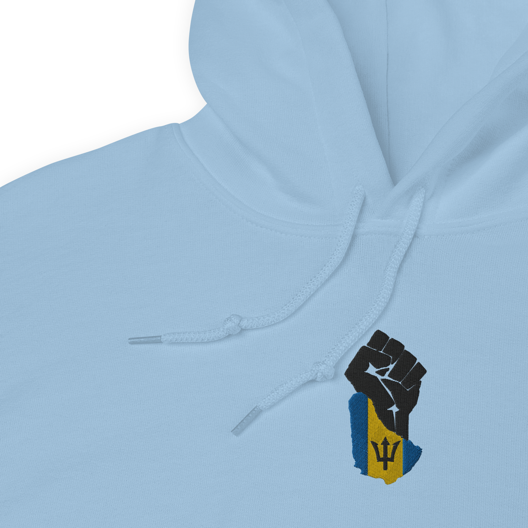 Barbados Power Fist Embroidered Hoodie