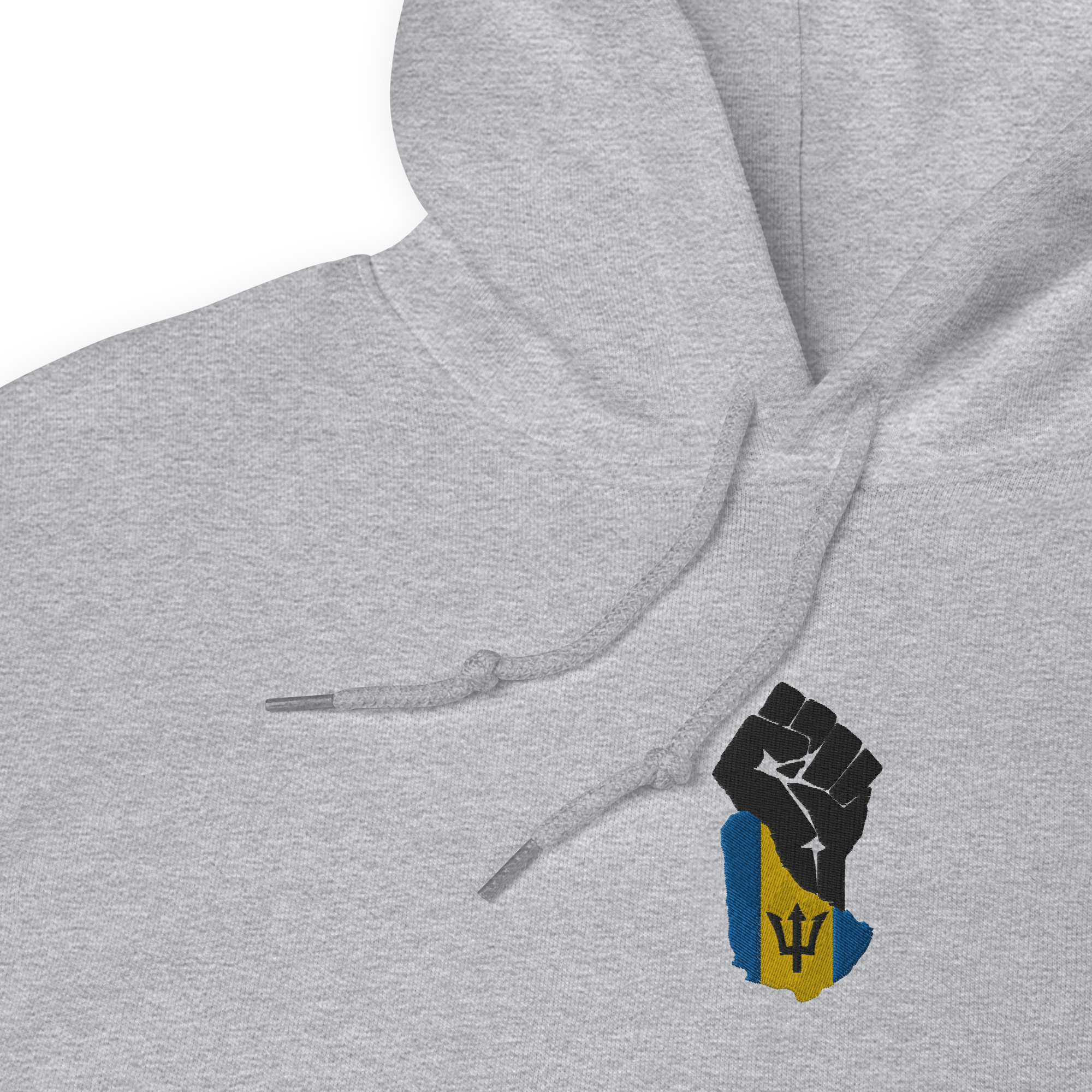 Barbados Power Fist Embroidered Hoodie