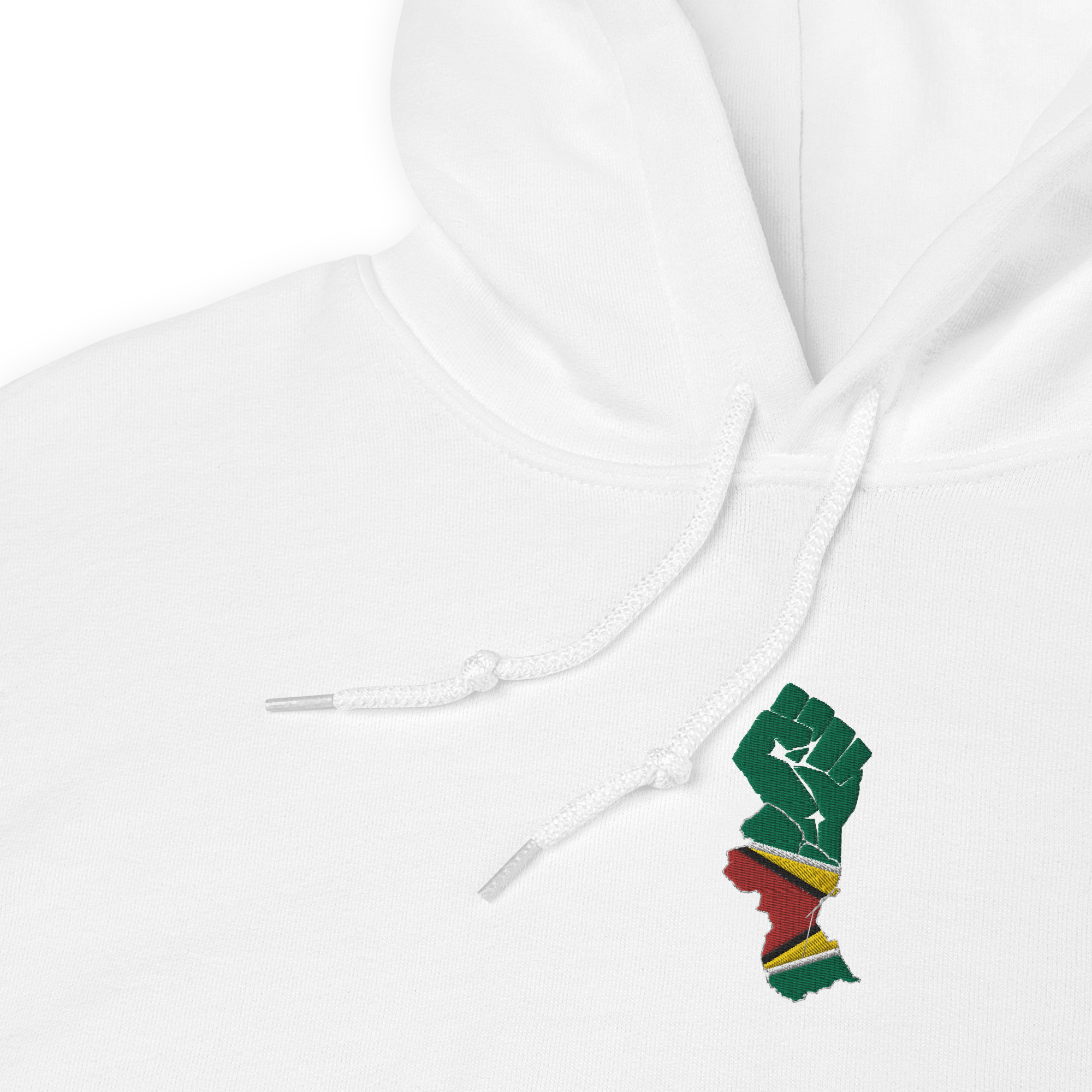 Guyana Power Fist Embroidered Hoodie